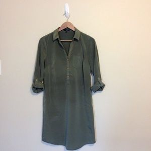The Limited Ashton Olive Green Shirt Dress